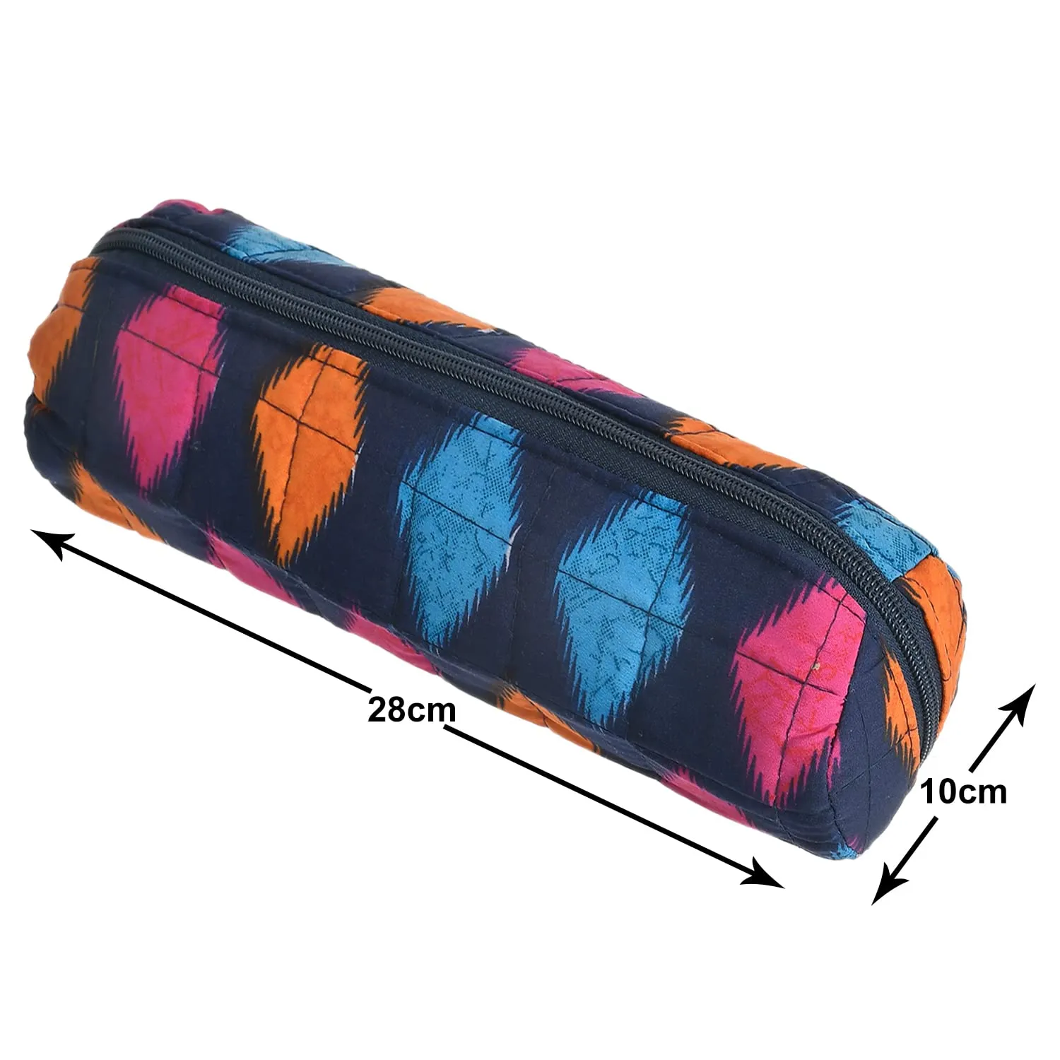Heart Home Navajo Printed Single Rod Cotton Bangle Organizer/Case/Holder/Pouch- Pack of 2 (Blue)-50HH0774