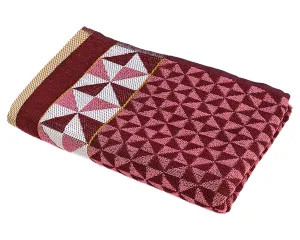 Heart HomeTringle Printed Super Soft, Fluffy, and Absorbent, Cotton Bath Towel Perfect for Daily Use, 30"x60"(Maroon)