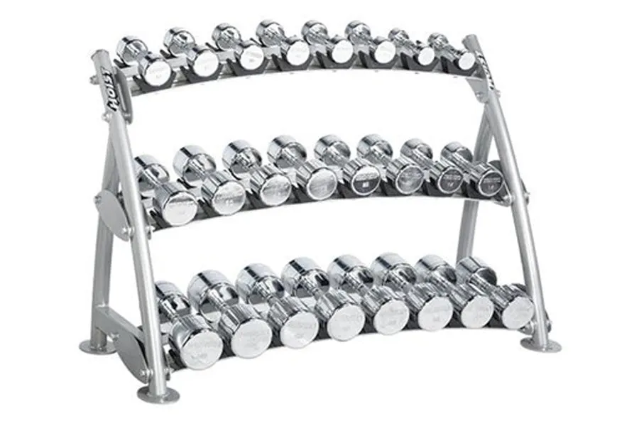 Hoist 12-Pair Saddle Beauty Bell Dumbbell Rack (CF-3462-3)