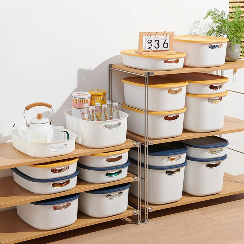 Homestic Multipurpose Medium Storage Box With Handle|Basket For Cosmetic, Fruits, Storage 20 L | Beige|