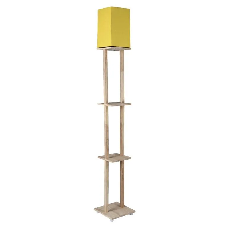 Honey Gleam Floor Lamp With Shelf