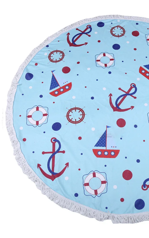 JP611-23 Nautical Print 100% Cotton Beach Towel
