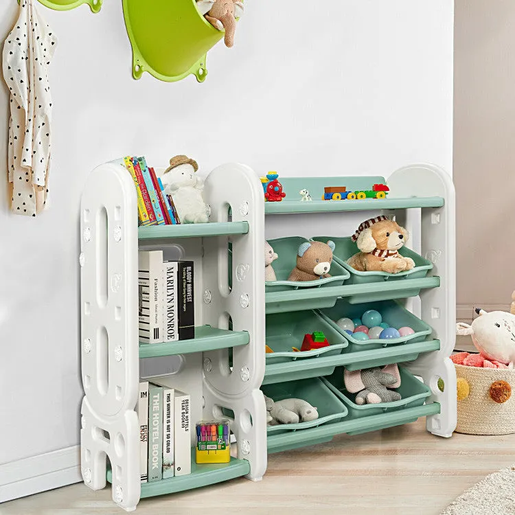Kids Toy Storage Organizer with Bins and Multi-Layer Shelves
