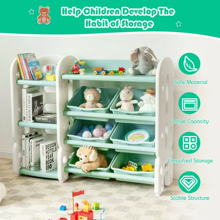 Kids Toy Storage Organizer with Bins and Multi-Layer Shelves