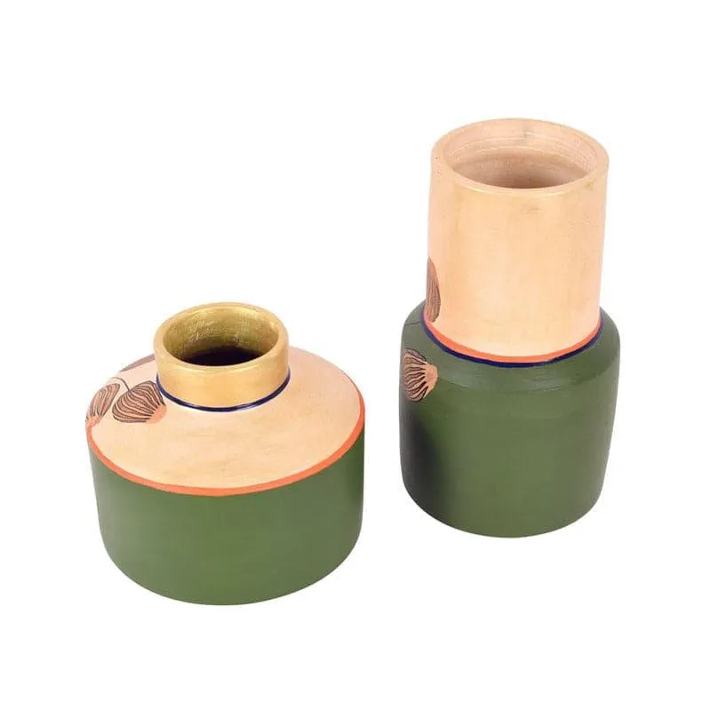 Kripasana Tribal Terracotta Vase - Set Of Two