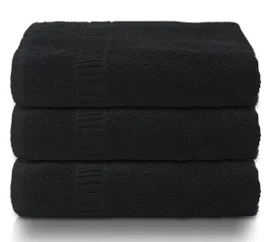 Kuber Industries Premium Super Soft, Fluffy, and Absorbent, Cotton Bath Towel Perfect for Daily Use, 30"x60", Pack of 2 (Black)