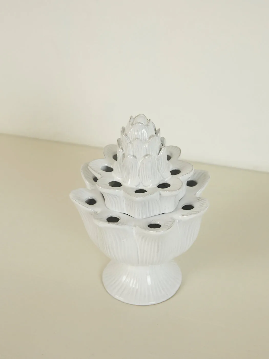 Large Artichoke Flower Holder Vase