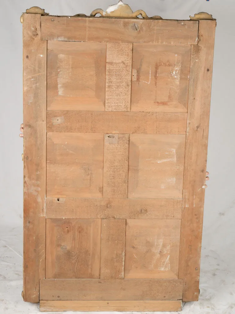 Large Early 19th-Century French Giltwood Mirror w/ Ornate Detailing - 65¼" x  40½"