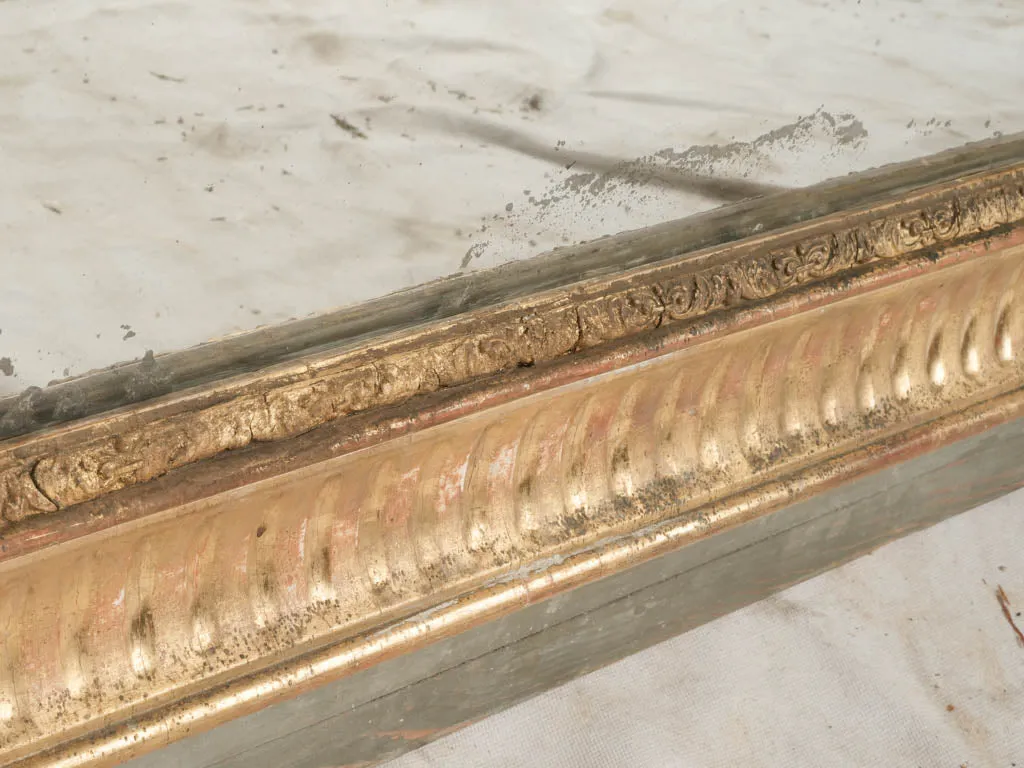 Large Early 19th-Century French Giltwood Mirror w/ Ornate Detailing - 65¼" x  40½"