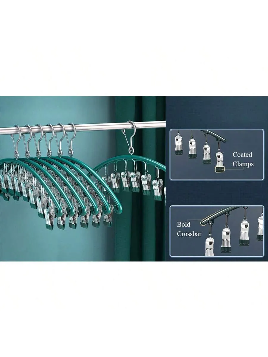 Legging Organizer for Closet, Metal Yoga Pants Hangers 1 Pack w/10 Clips Holds 10 Leggings, Hangers Space Saving Hanging Closet Organizer w/Rubber Coated Closet Organizers and Storage, Black