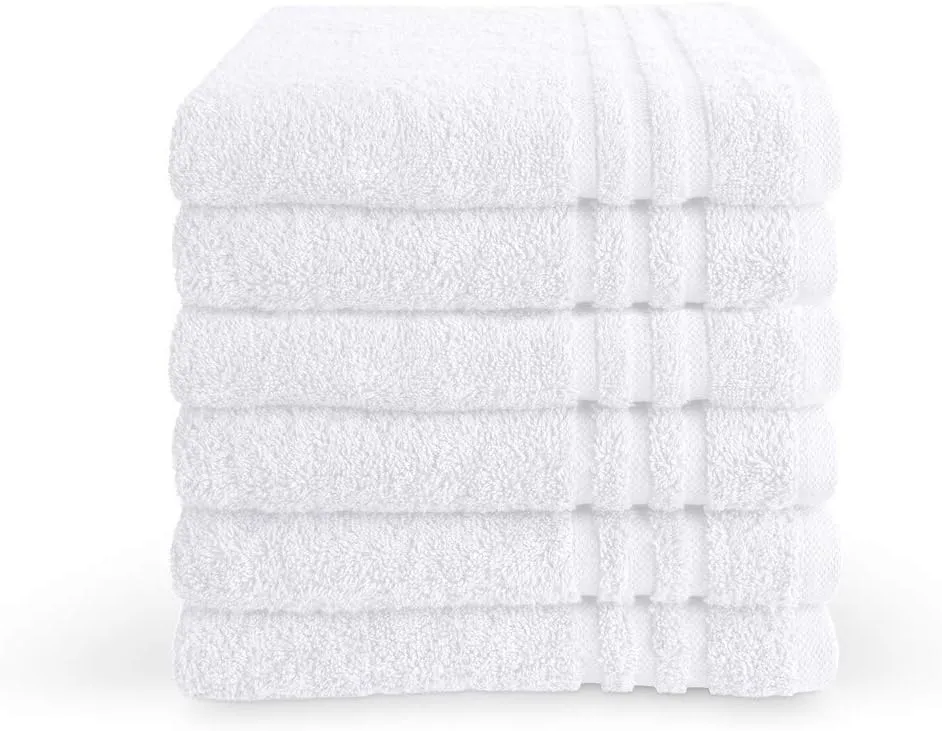 Luxury White Bath Sheets Towels 650gsm 90 x 150cm 100% Cotton Packs of 2, 10 and 24