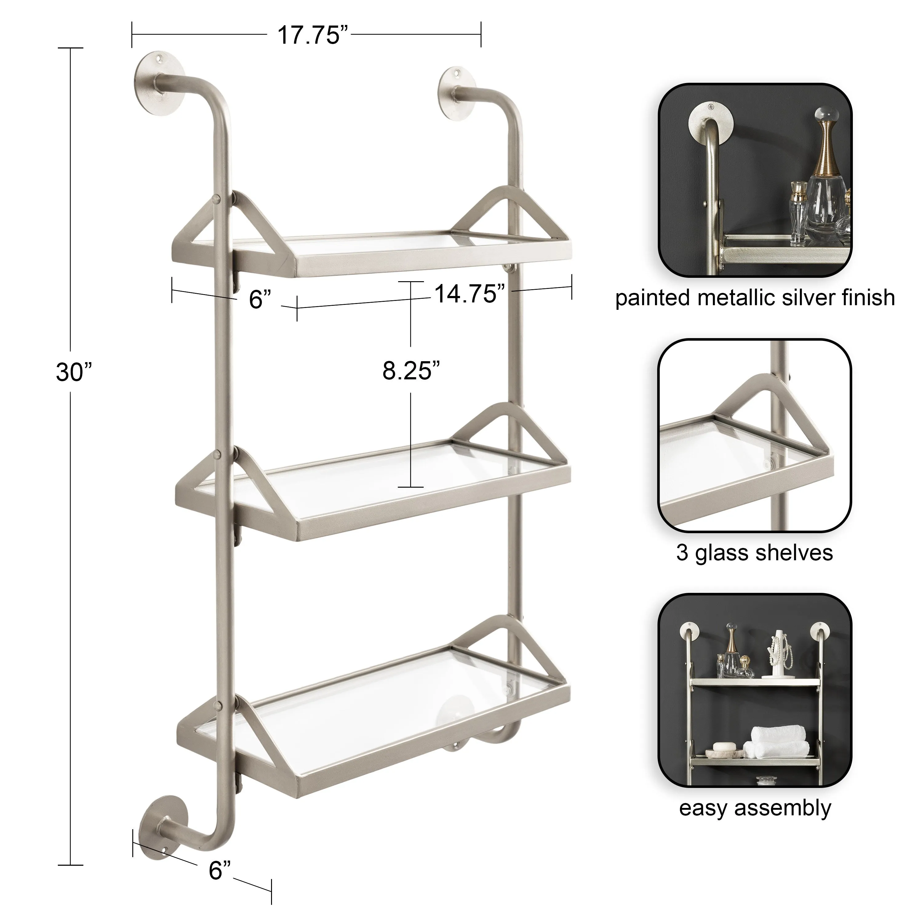 Marit Three-Tier Wall Shelf