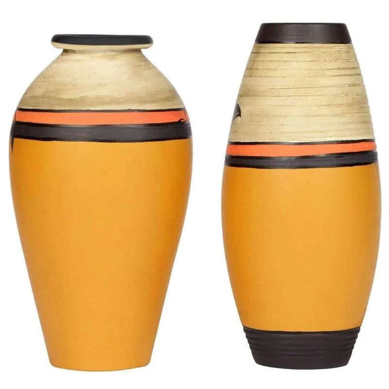 Mazhcli Muse Tribal Terracotta Vase - Set Of Two