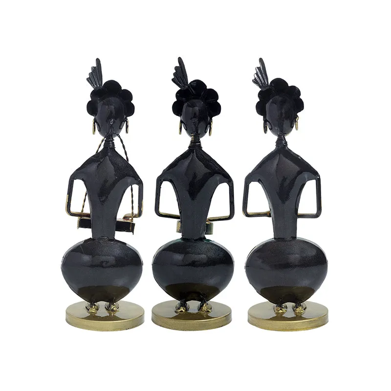 Mela Handcrafted Folk Music Showpiece - Set Of Three