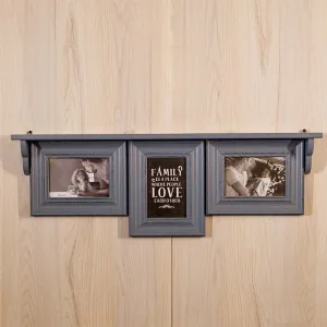 Memoria Photo Frame With Wall Shelf - Grey
