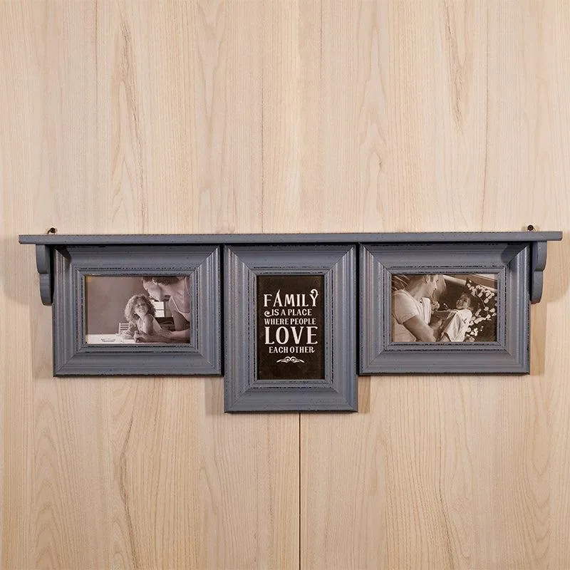 Memoria Photo Frame With Wall Shelf - Grey