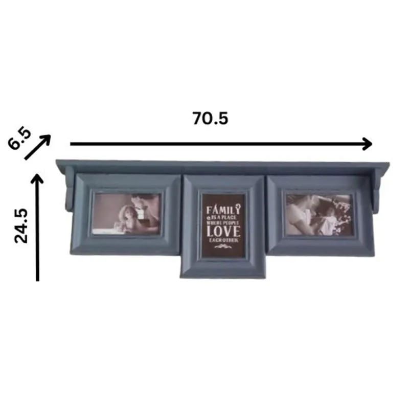 Memoria Photo Frame With Wall Shelf - Grey