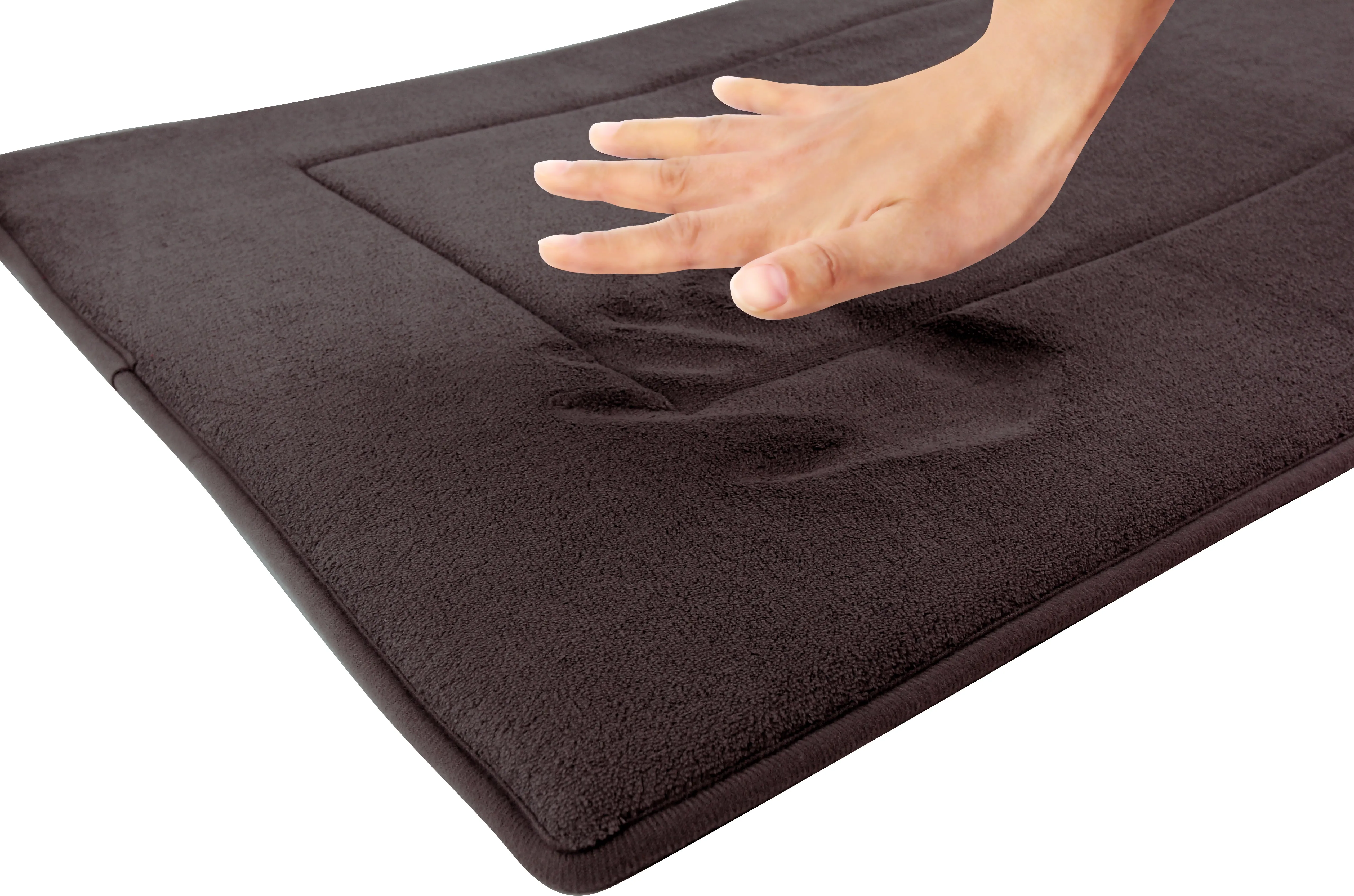 Memory Foam Area Rug, 40 x 64 in, Coffee Brown