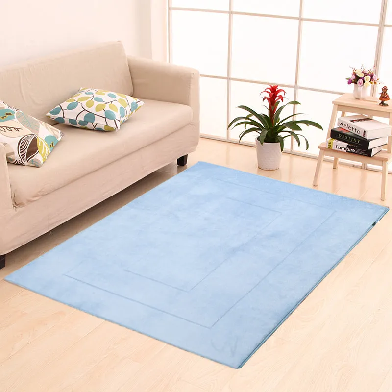 Memory Foam Area Rug, 40 x 64 in, Sky Blue