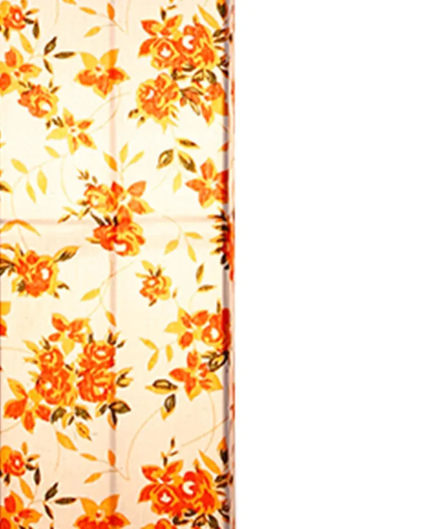 Mini Colorful Floral Square Cotton Shade Floor Lamp With Wood Base | 2.8 Feet