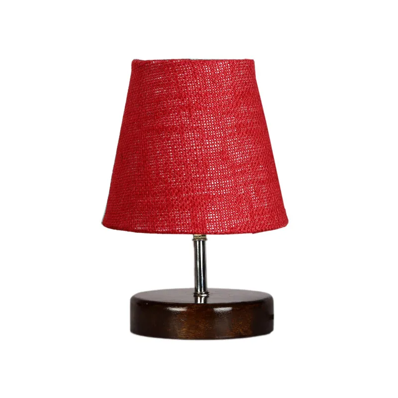 Mita Table Lamp With Jute Shade - Maroon