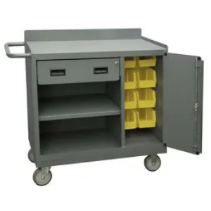 Mobile Bench Cabinet w/ 1 Drawer and 8 Bins