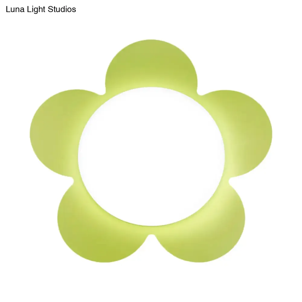 Modern Floral LED Sconce Lamp for Kindergarten with Bright Colors and Stylish Design