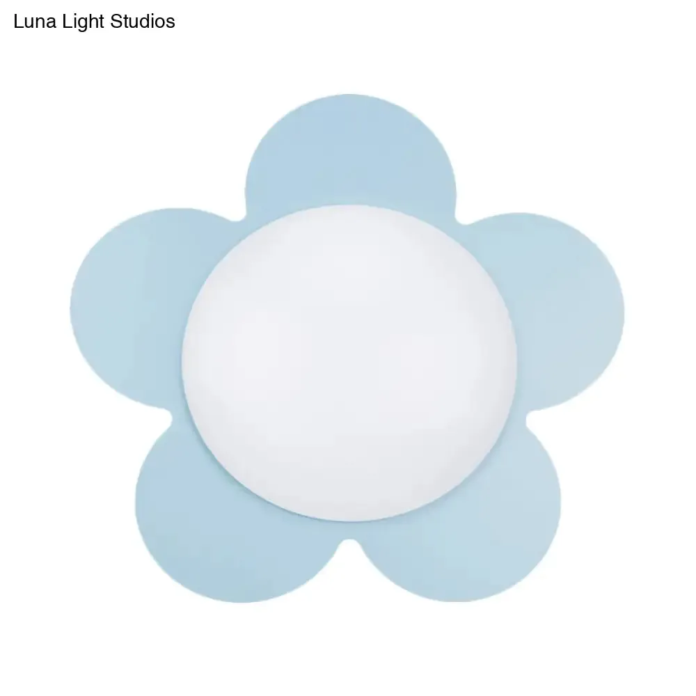 Modern Floral LED Sconce Lamp for Kindergarten with Bright Colors and Stylish Design