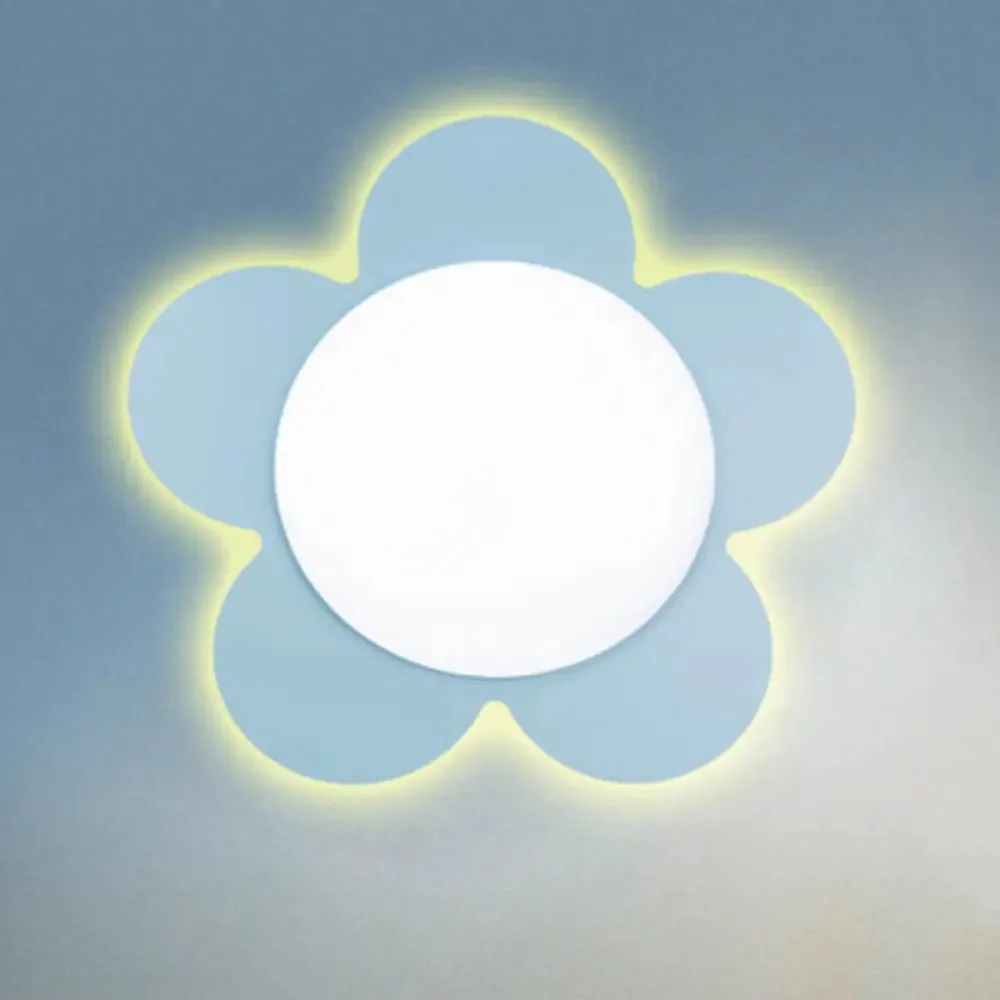 Modern Floral LED Sconce Lamp for Kindergarten with Bright Colors and Stylish Design