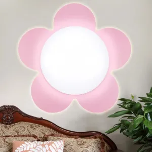 Modern Floral LED Sconce Lamp for Kindergarten with Bright Colors and Stylish Design