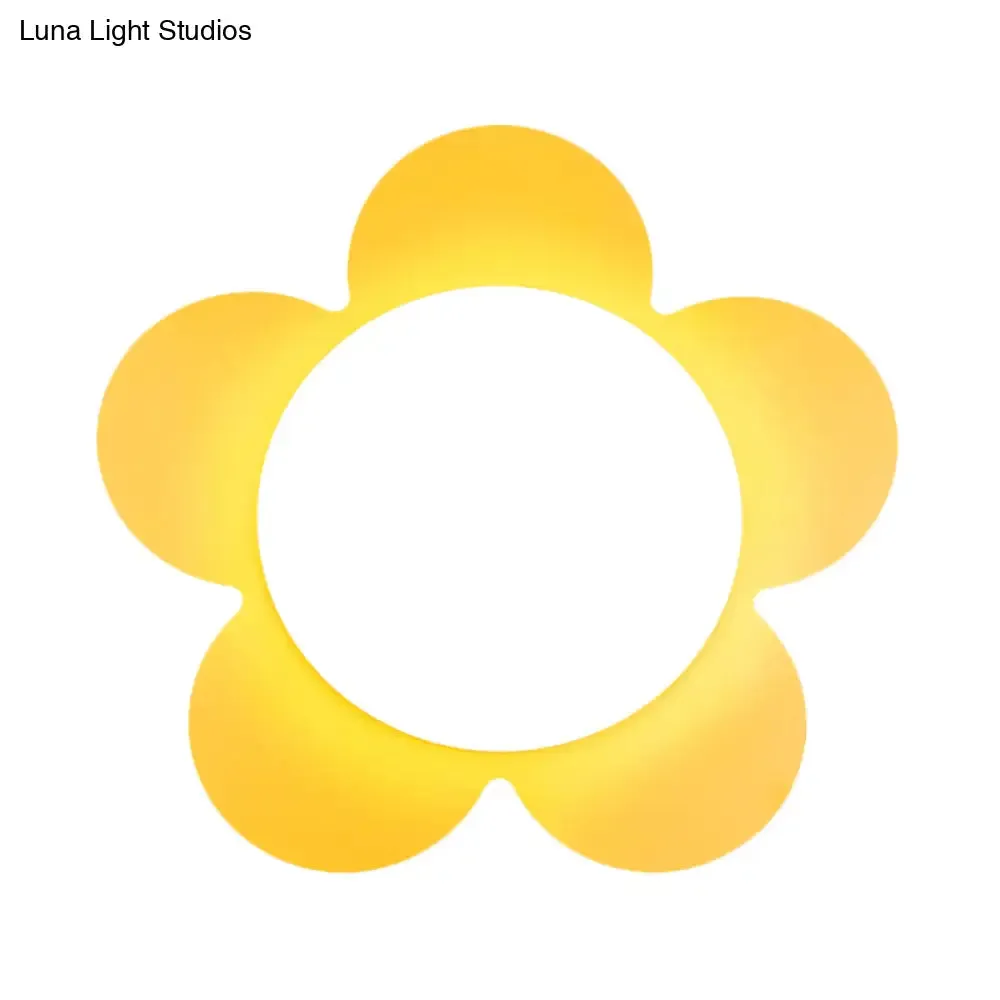 Modern Floral LED Sconce Lamp for Kindergarten with Bright Colors and Stylish Design