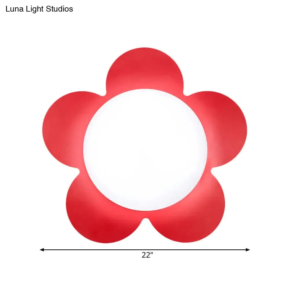 Modern Floral LED Sconce Lamp for Kindergarten with Bright Colors and Stylish Design