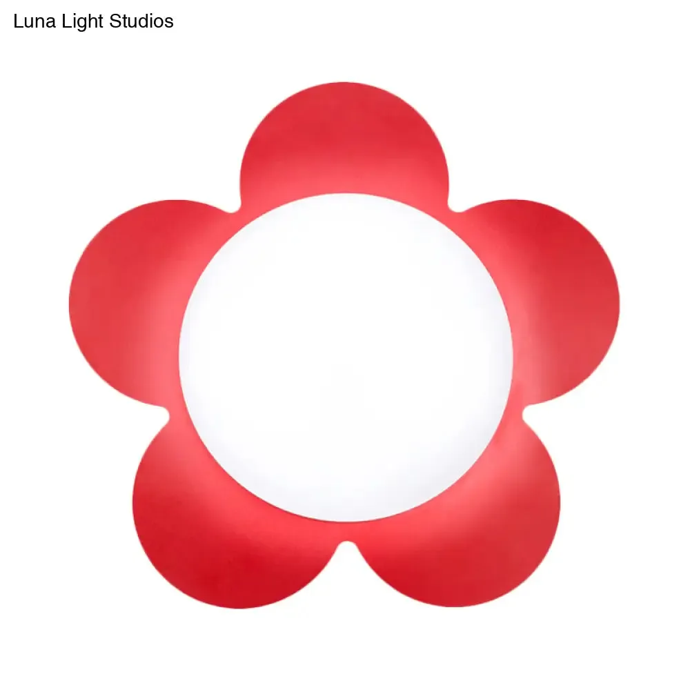 Modern Floral LED Sconce Lamp for Kindergarten with Bright Colors and Stylish Design