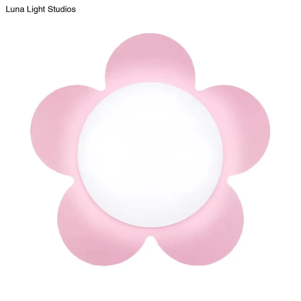 Modern Floral LED Sconce Lamp for Kindergarten with Bright Colors and Stylish Design