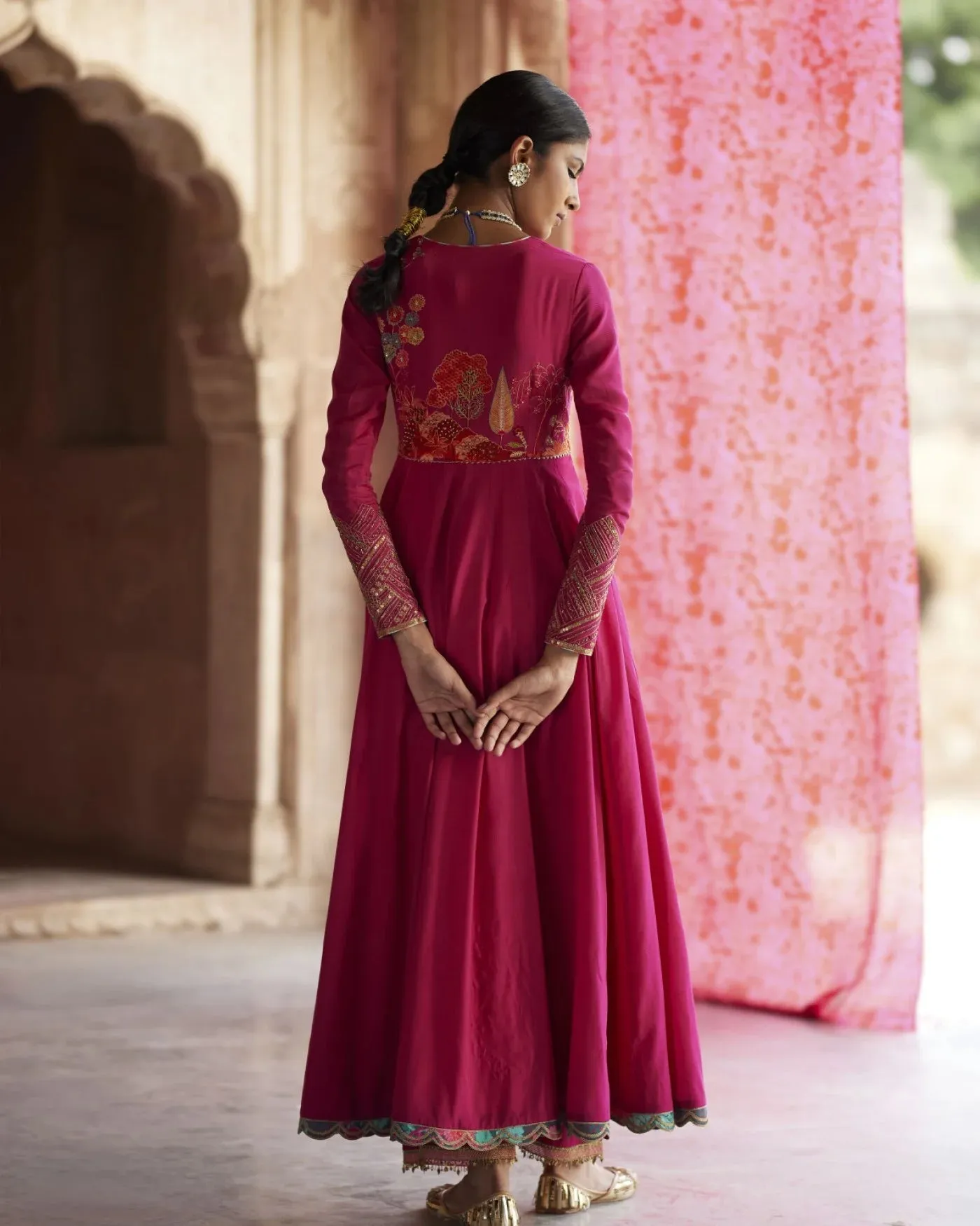 Nadira Magenta Genelia D'Souza Anarkali Set