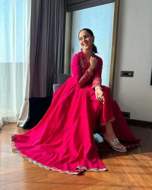 Nadira Magenta Genelia D'Souza Anarkali Set