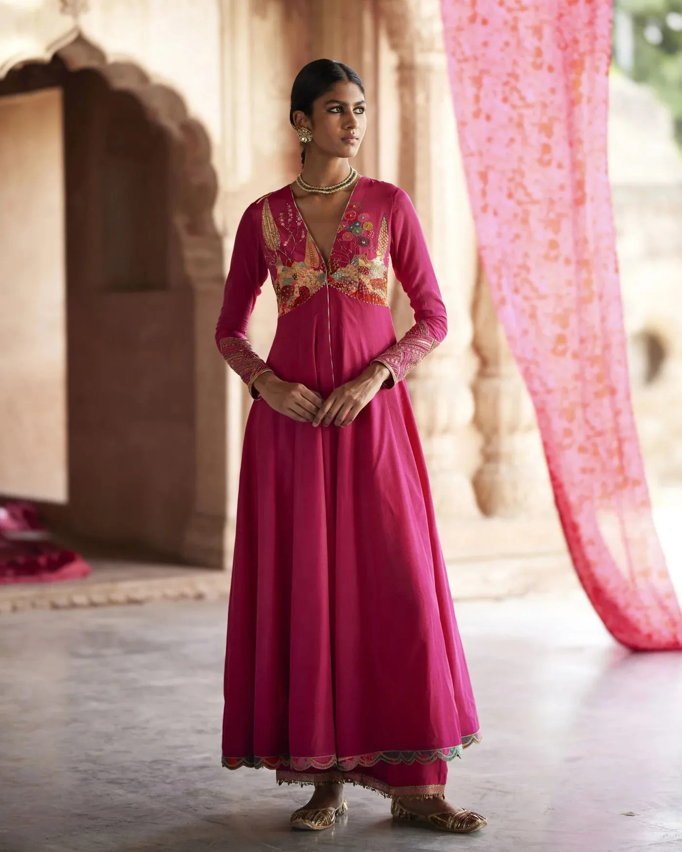 Nadira Magenta Genelia D'Souza Anarkali Set