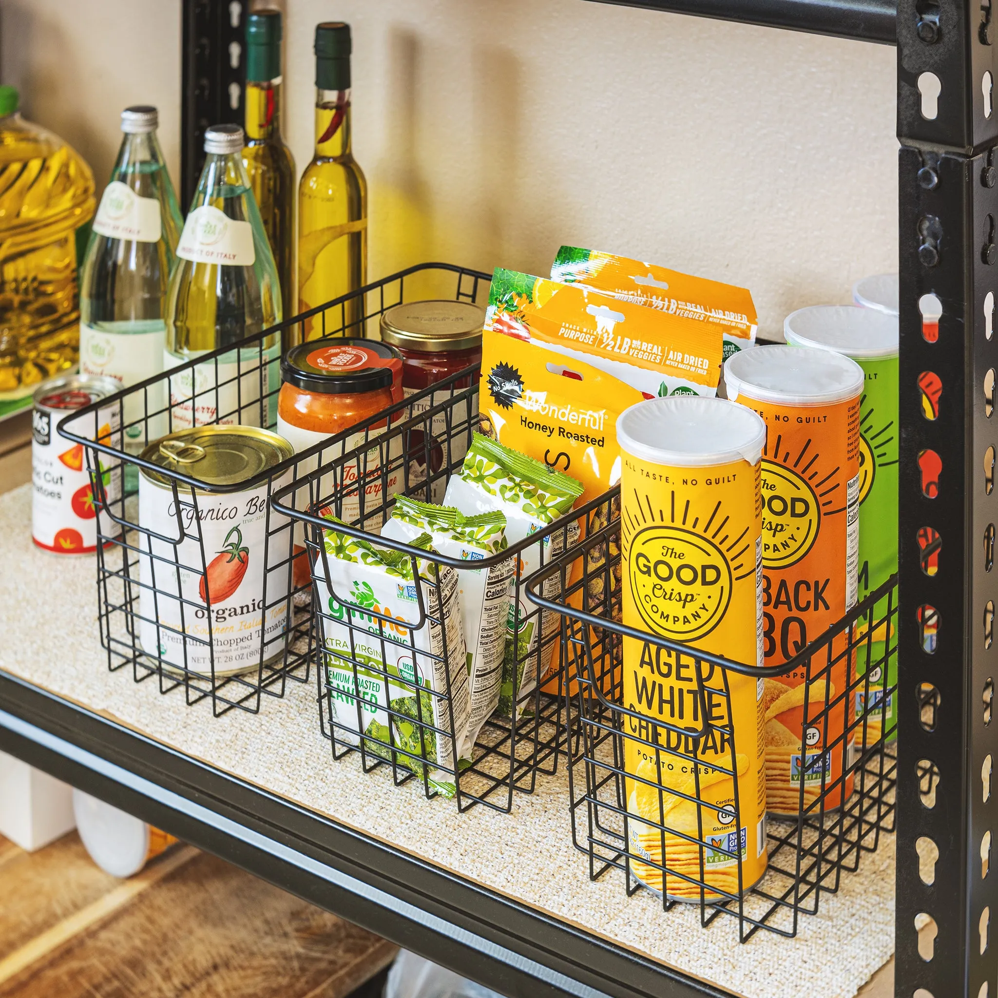 Narrow Wire Basket Bins