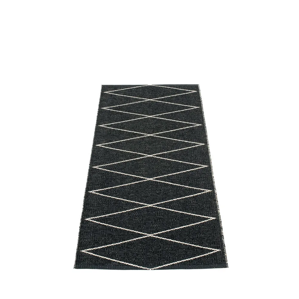 Navy Beach Plastic Floor Mats Black/Vanilla (Multiple Sizes)