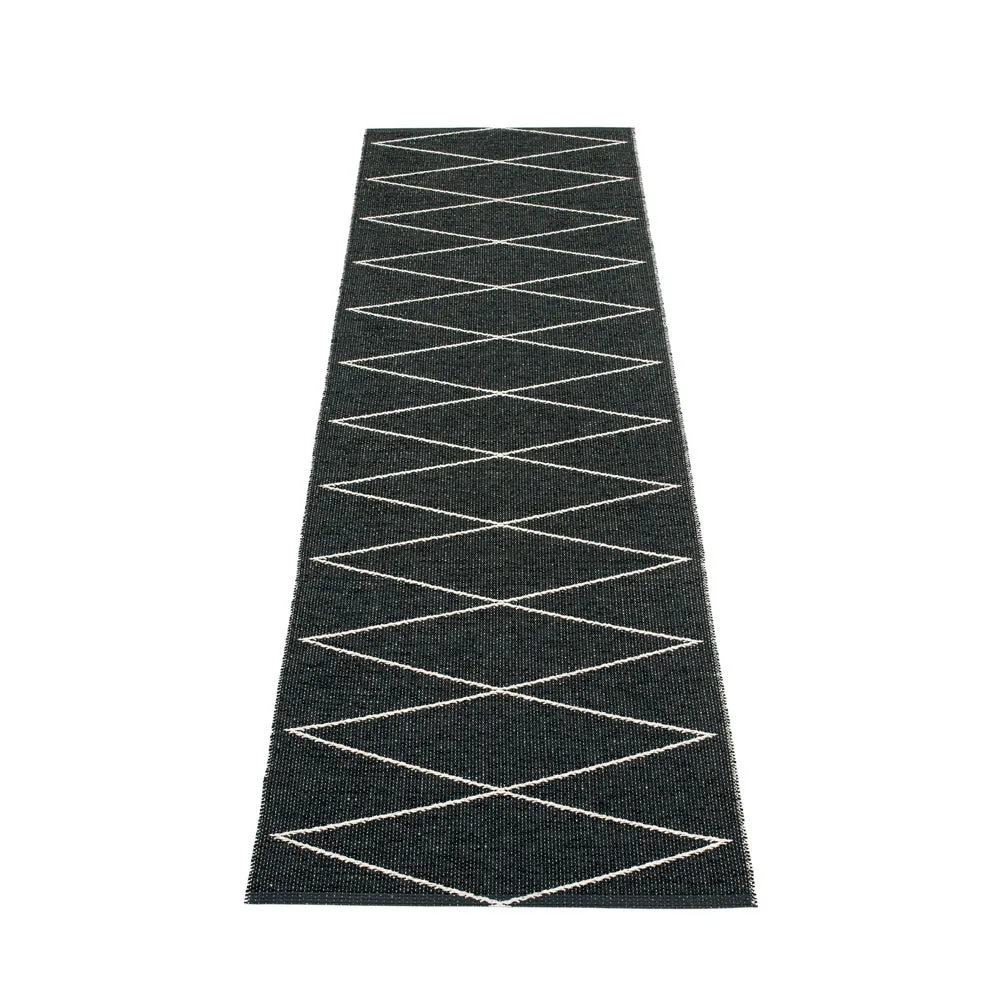 Navy Beach Plastic Floor Mats Black/Vanilla (Multiple Sizes)