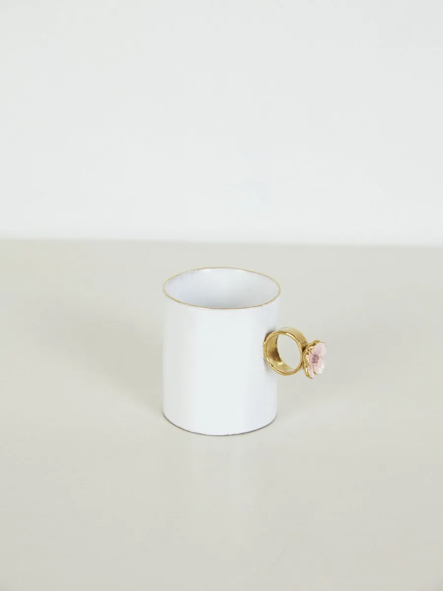 Pink Flower Ring Cup