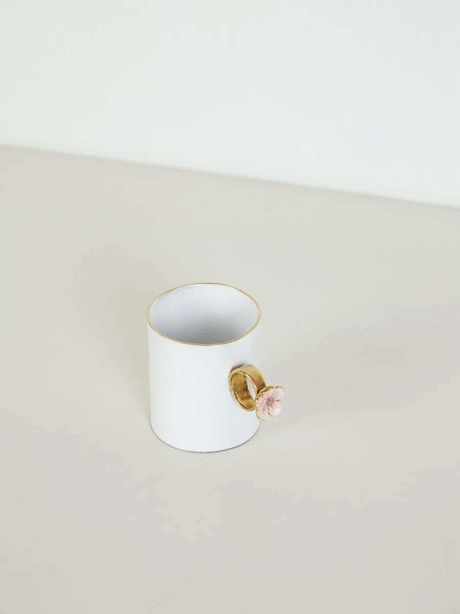 Pink Flower Ring Cup