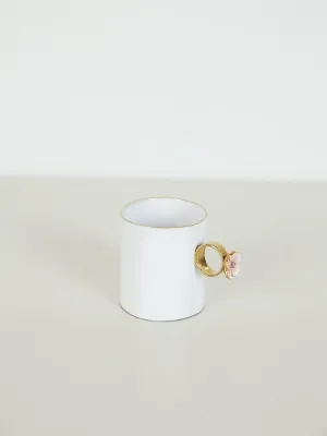Pink Flower Ring Cup