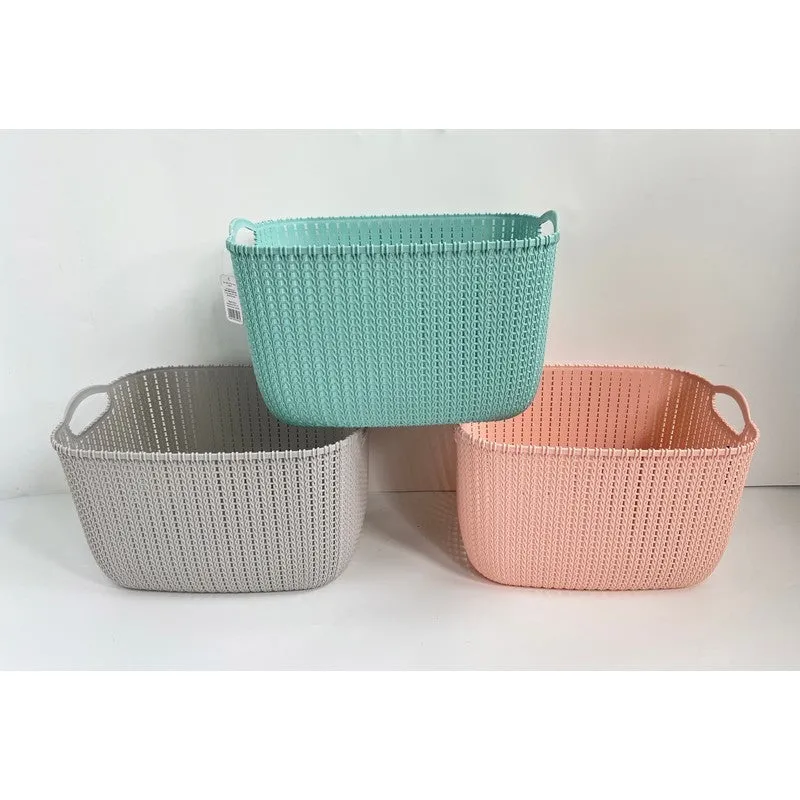 Plastic Basket 23.3 Litres - Pink by EA Living