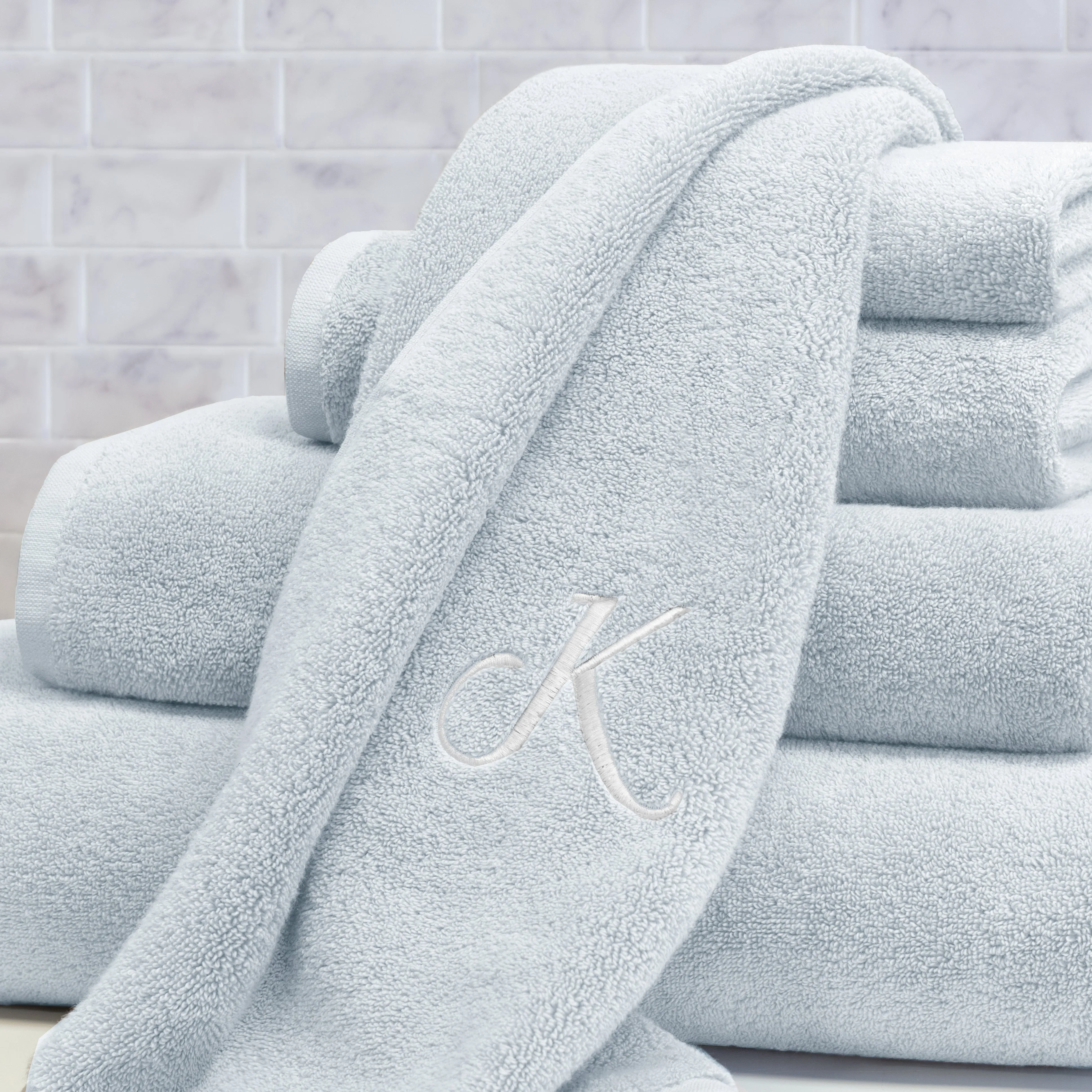 Plush Ice Blue Towel Resort Bundle (4 Wash   4 Hand   4 Bath Towels   2 Bath Sheets)