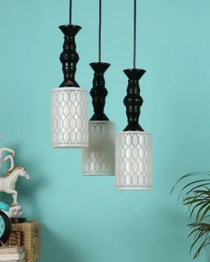 Posh 3 Lights Cluster Glass Hanging Ceiling Lamp