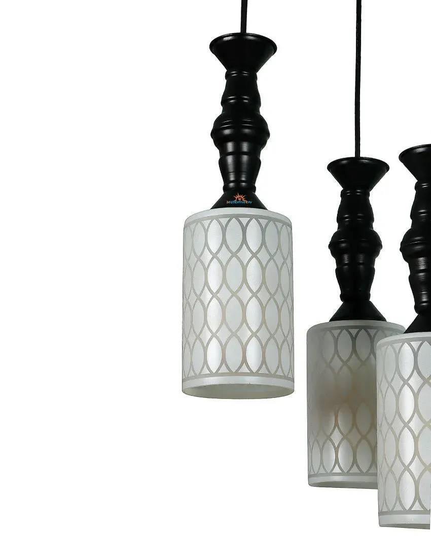Posh 3 Lights Cluster Glass Hanging Ceiling Lamp
