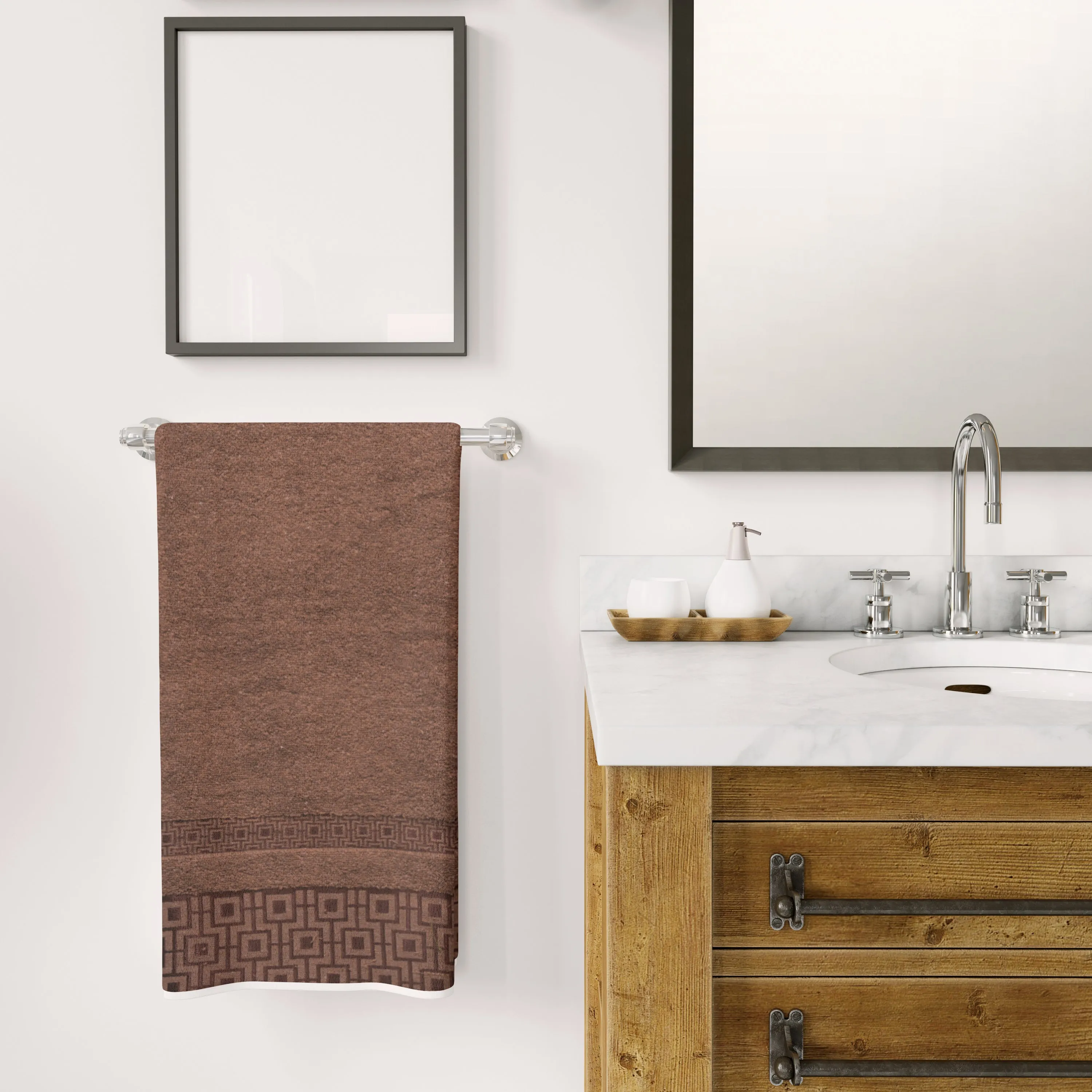 Premium Quality Soft Cotton Towel(Choclate)