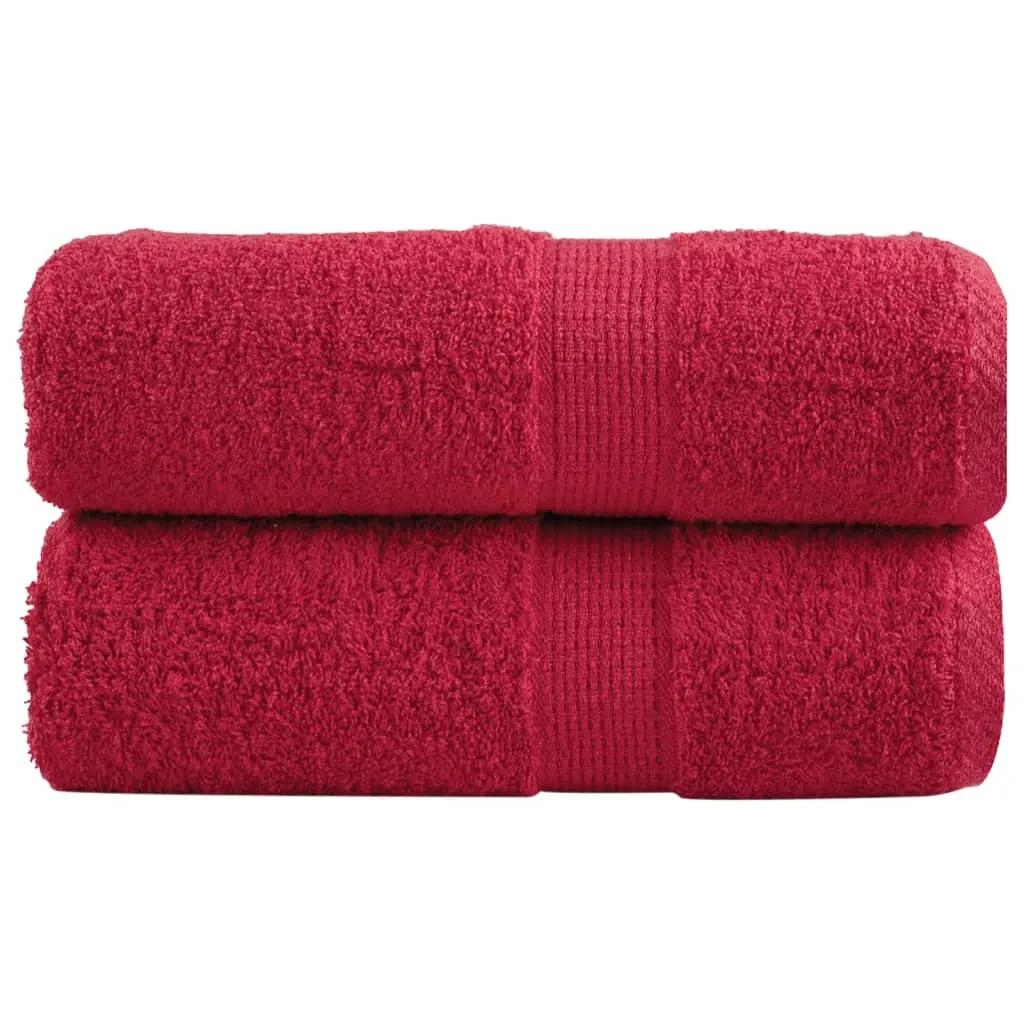 Premium Washcloths 2 pcs Red 30x30 cm 600 gsm 100% Cotton