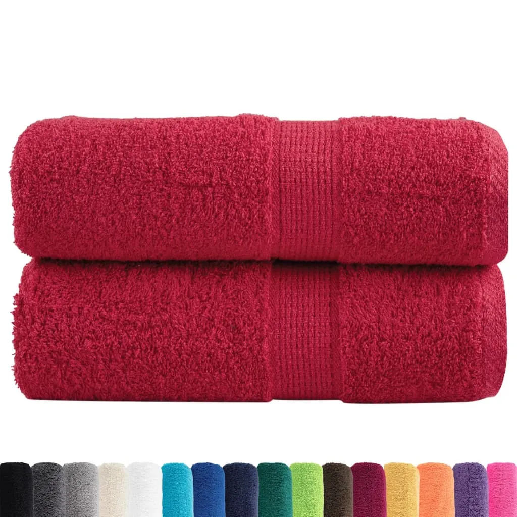 Premium Washcloths 2 pcs Red 30x30 cm 600 gsm 100% Cotton